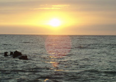 sunset over ocean